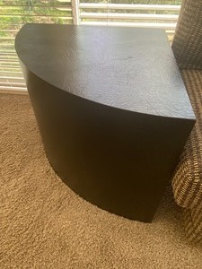Contemporary Triangle Black Accent Side Table