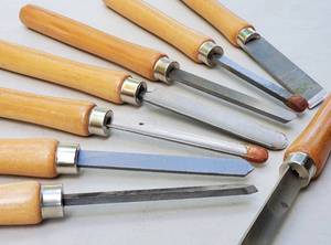 Set of (8) Woodworking Lathe Tools