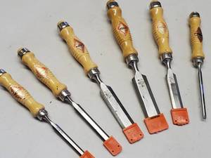 Set of (8) Woodworking Chisels