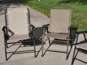 (3) Folding Deck Chairs