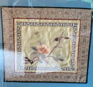 Pair of Framed Asian Embroidered Textiles