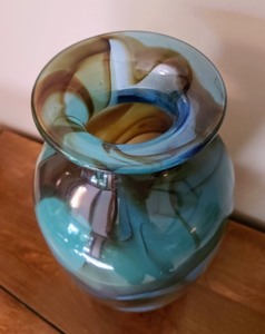 Swirled Art Glass Vase