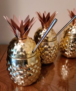 Copper Pineapple Mugs