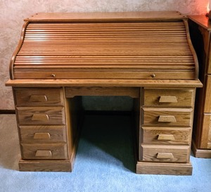 Oak Roll Top Desk