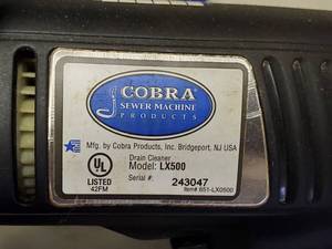 Electric Cobra Sewer Machine