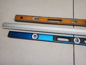 (2) Levels and (1) Woodworking Aluminum Straight Clamping Edge