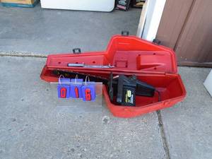 McCoullgh 14 110 volt chainsaw with case. Tested & works. As shown.