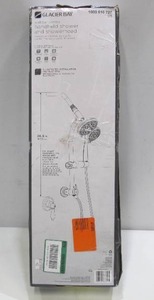 lot 749 image: Glacier Bay 6-Spray Wall Bar Raincan Showerhead with 6-Spray Handshower in Chrome