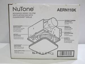 lot 756 image: Broan-Nutone Roomside Series 110 CFM Ceiling Bathroom Exhaust Fan with CleanCover AERN110K