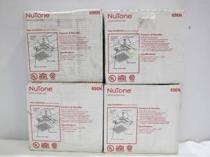 lot 762 image: Lot of 4 Nutone 696N 50 CFM CeilingWall Mount Bathroom Exhaust Fans