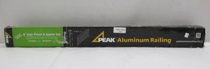 lot 764 image: Peak Aluminum Railing 6 ft. Black Aluminum Stair Picket and Spacer