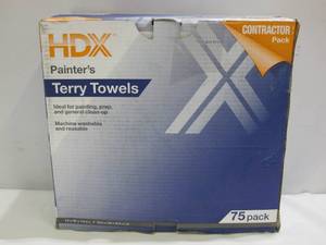 lot 780 image: HDX 14 in. x 14 in. Painters Terry Towels (75-Pack)
