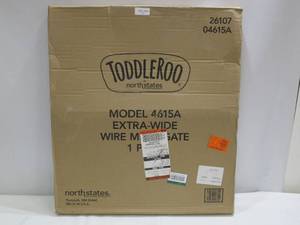 lot 775 image: Toddleroo Wide Wire Mesh BabyToddler Security Gate