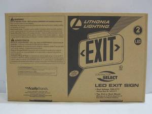 lot 787 image: Lithonia Lighting Contractor Select EXR Series 120277-Volt Integrated LED White and Red Exit Sign