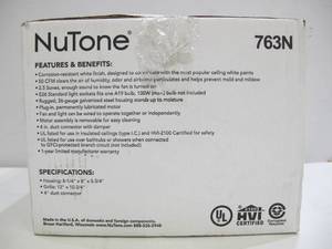 lot 789 image: Broan-NuTone 50 CFM Ceiling Bathroom Exhaust Fan with Light 763N