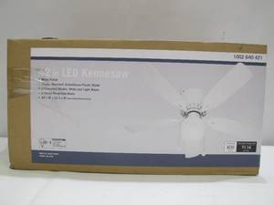 lot 793 image: Glacier Bay Kennesaw 42 in. LED Indoor White Ceiling Fan with Light Kit