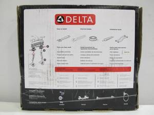 lot 825 image: Delta Porter 4 in. Centerset 2-Handle Bathroom Faucet in Chrome