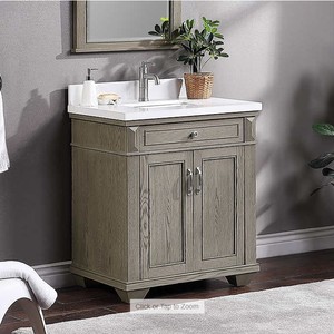 lot 710 image: Rockvale Dark Gray 30 Bathroom Vanity by Northridge Home