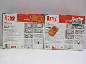 lot 836 image: 2-Pack Oatey Quadtro 2 in. Copper Sweat Connection Washing Machine Outlet Box with Water Hammer Arresters