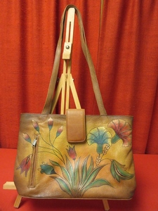 lot 403 image: ANUSCHKA HAND  PAINTED LEATHER BAG