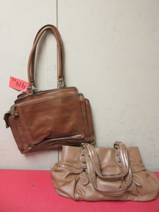 lot 414 image: COLUMBIAN LEATHER PORTFOLIO STYLE BAG AND A JESSICA SIMPSON PURSE