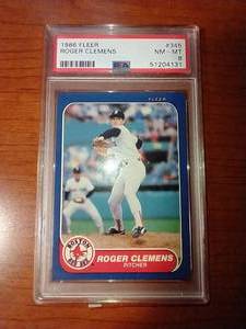 PSA Graded 1986 Fleer Roger Clemens - 2nd Year