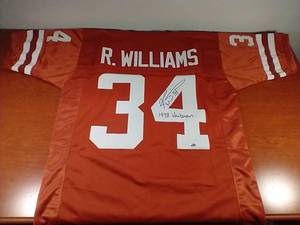 Authenticated Signed Ricky Williams Texas Longhorns Jersey