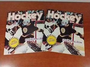 2 1983 Topps Sticker Hockey Albums