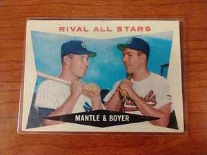 1960 Topps Rival All-Stars Mickey Mantle Card