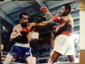 16x20 Photo Signed by Ken Norton and Larry Holmes WCOAs