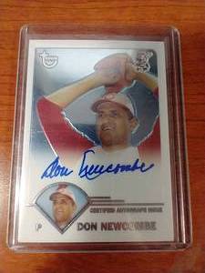 Topps Certified Autographed Don Newcombe Card
