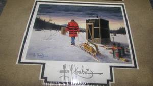 lot 6 image: Les Kouba Ice Fishing Art Print