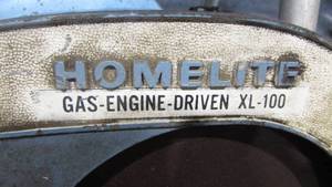 lot 10 image: Vintage Homelite XL-100 Gas Powered Circular Saw