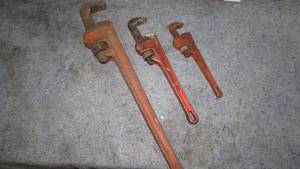 lot 57 image: Lot of (3) Pipe Wrenches