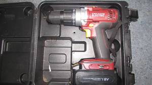 lot 69 image: Chicago Electric 18 V Cordless Drill With Battery and Case