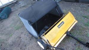 lot 100 image: Yardworks Pull Type Lawn Sweeper and Collector