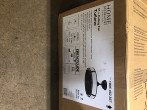 lot 31 image: Home Decorators Collection Tuilene 21 in. Integrated LED Matte Black Ceiling Fan with Light and Remote Control