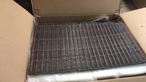 lot 66 image: Hampton Bay Cambridge Brown Wicker Outdoor Patio Loveseat