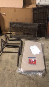 lot 68 image: StyleWell Mix and Match Outdoor Patio Loveseat with Putty Tan Cushions
