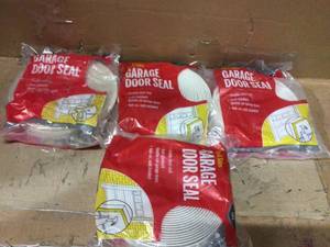 Lot of 6 1 in. x 30 ft. Vinyl Garage Door Weatherstrip by M-D Building Products Customer Returns See Pictures