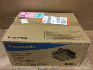 Whisper Fit EZ Quiet 80 or 110 CFM Ceiling Low Profile Dual Speed Bath Exhaust Fan by Panasonic Customer Returns See Pictures