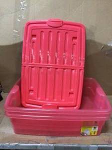 10 Gal. Underbed Storage Organizer Tote in Coral by Unbranded Customer Returns See Pictures
