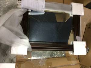 24 in. W x 30 in. H x 5-12 D Framed Recessed or Surface-Mount Bathroom Medicine Cabinet in Oil Rubbed Bronze by Pegasus Customer Returns See Pictures