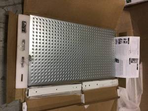 3 ft. x 20 in. Folding Stainless Steel Workbench with Peg Board by Hardwood Reflections Customer Returns See Pictures