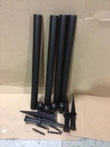 2.5 in. Black Ground Pole by Mr. Chain Customer Returns See Pictures