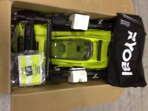 40V Brushless 20 in. Cordless Battery Walk Behind Push Lawn Mower with 6.0 Ah Battery and Charger by RYOBI Customer Returns See Pictures