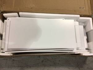 23.6 in. W Bathroom Floor Storage Cabinet with Adjustable Shelf in White by Nestfair Customer Returns See Pictures
