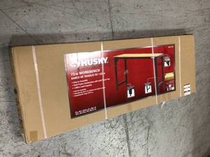 6 ft. Solid Wood Top Workbench by Husky  Customer Returns See Pictures