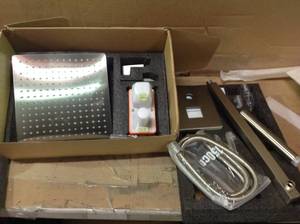 2-Handle 2-Spray of Rain LED 10 in. Shower Head System Shower Faucet and Handheld Kit in Brushed Nickel (Valve Included) by ELLO&ALLO Customer Returns See Pictures