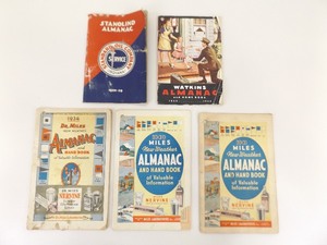 Lot of 5 1940s etc. Almanacs